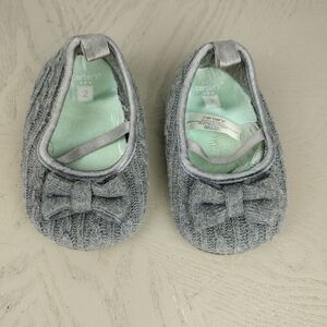 Gray Knit Ballet Flats